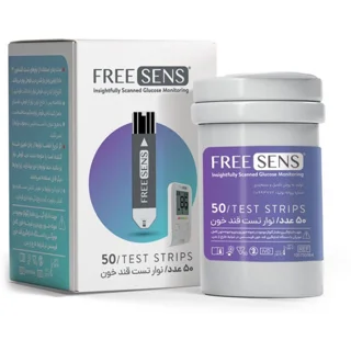 نوار تست قند خون فری سنس مدل FS-TS50 بسته ۵۰ عددی